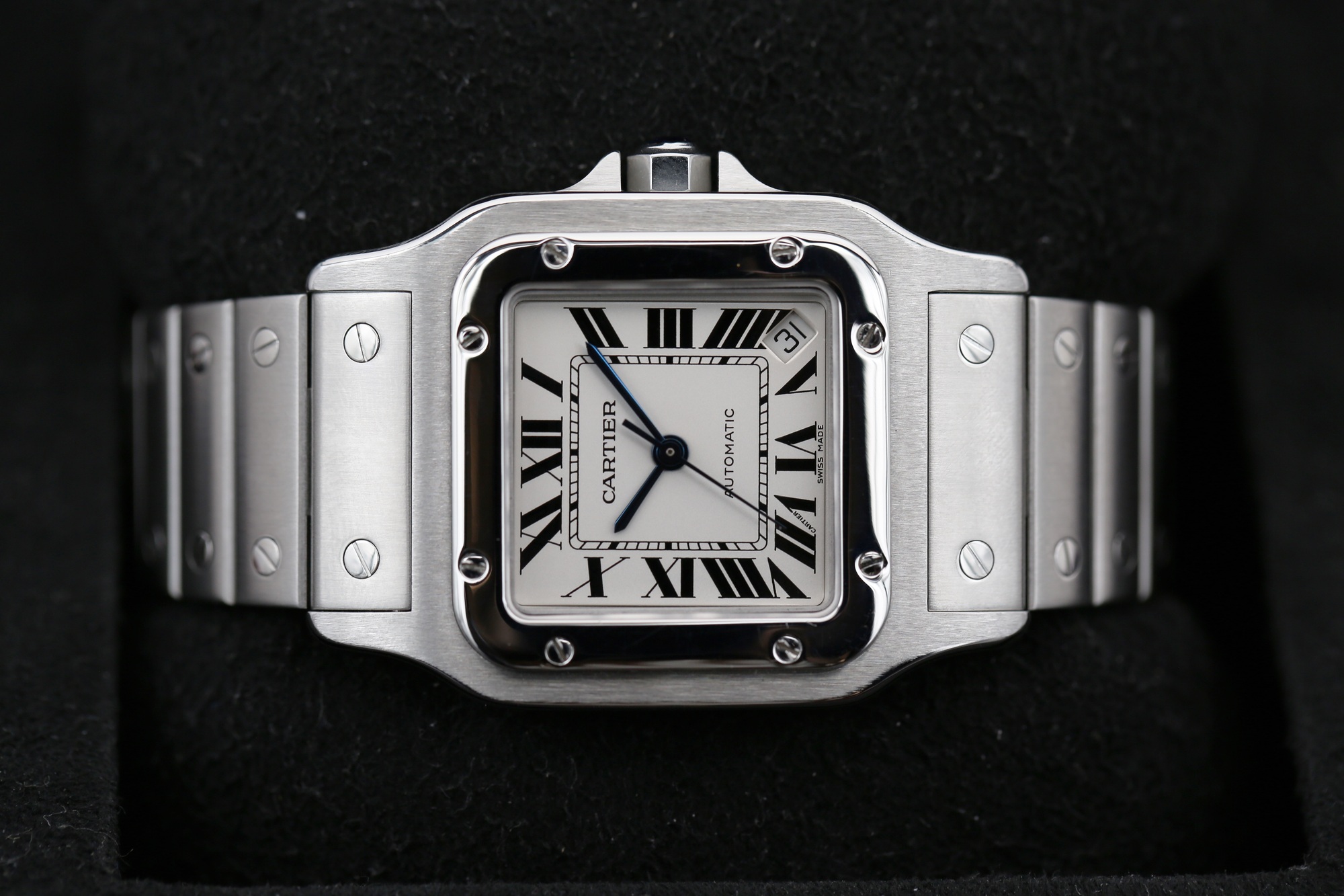 Cartier 2823 White Roman SANTOS GALBÉE 32mm — view 3